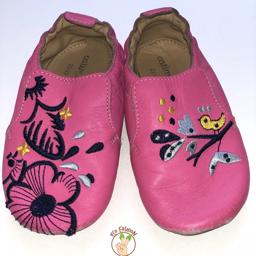 CATIMINI Slippers Prewalkers Pink Embroidered